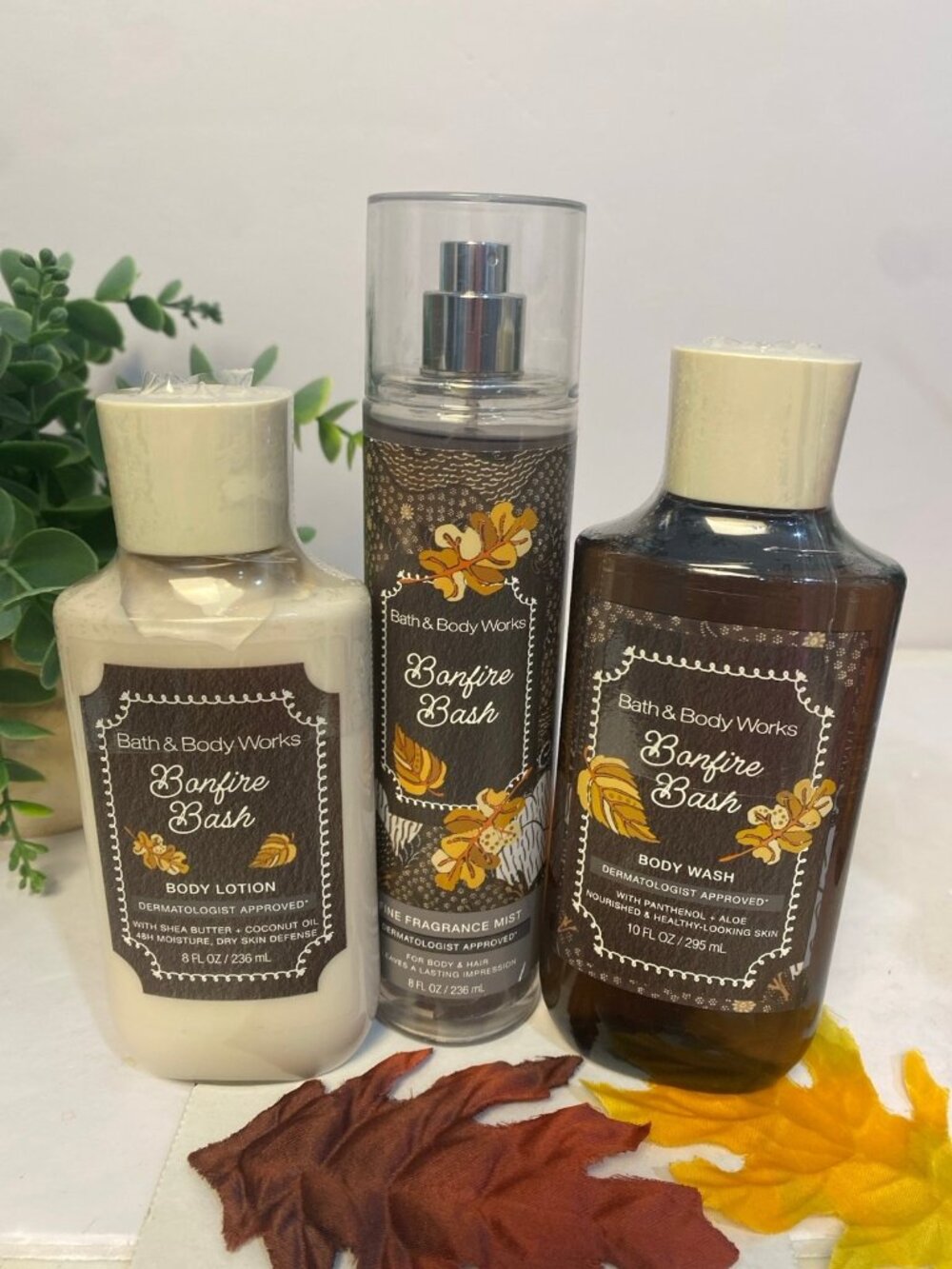 “Bonfire Bash” Bath & Body Works New 3 Pc Set